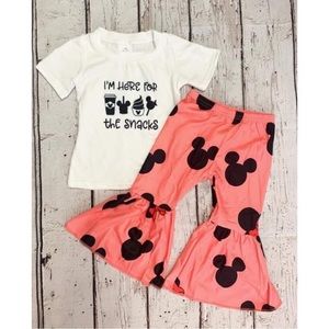 2T Boutique Minnie Snacks Bell Bottoms Outfit